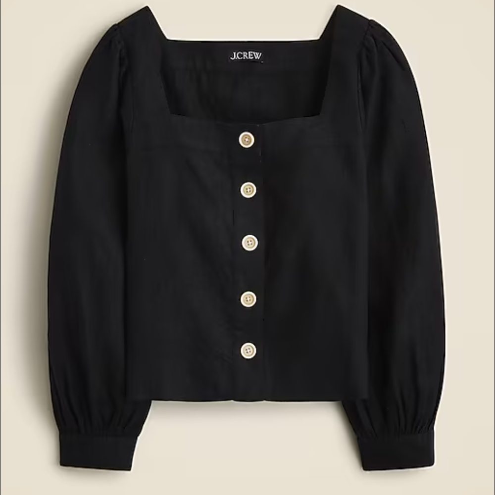 J. Crew Linen Button Blouse